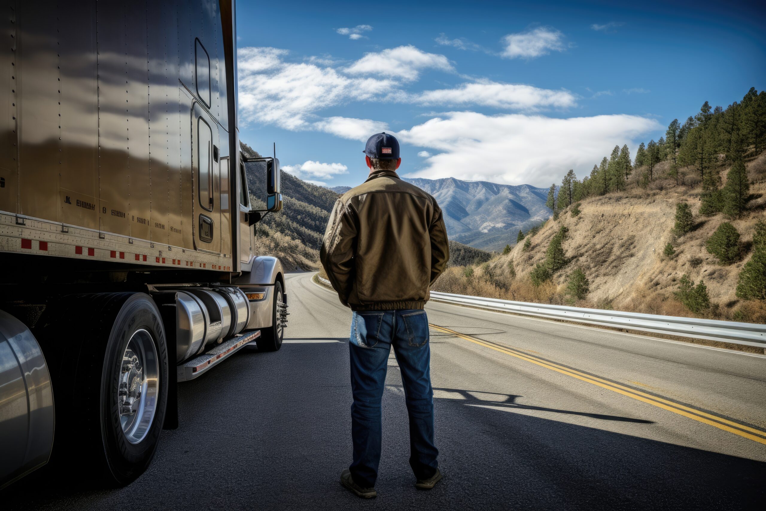 Highway trailer truck transportation road